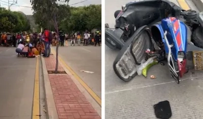 Familiares llegaron a la escena del ataque a bala en Los Almendros