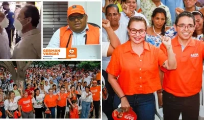 Patricia Caicedo y Rafael Martínez en campaña.