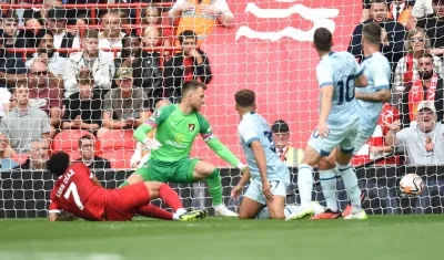 El gol de Luis Díaz para el empate del Liverpool ante el Bournemouth. 