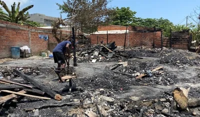 Así quedó el asentamiento luego del incendio en Chambacú