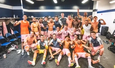 Los jugadores del Inter de Miami, liderados por Messi, celebran
