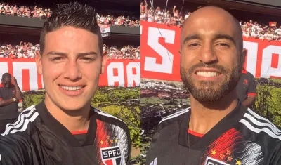 James Rodríguez y Lucas Moura, últimas incorporaciones del Sao Paulo. 