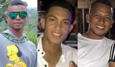 Carlos Alberto Ibáñez, José Carlos Arévalo y Jesús David Díaz, asesinados el 25 de julio de 2022.