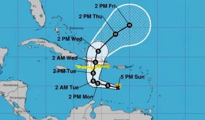 El paso de 'Franklin' no contempla su paso por el Litoral Caribe colombiano, pero tendrá influencia indirecta sobre la Costa Caribe y Pacífica