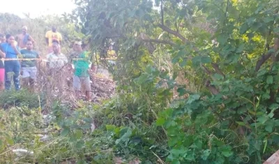 Lugar donde fue encontrado el cuerpo.