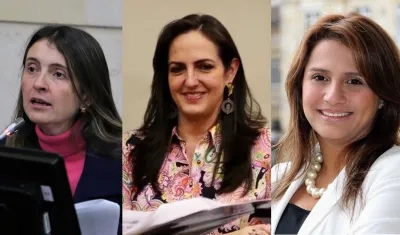Paloma Valencia, María Fernanda Cabal y Paola Holguín, tres de las autoras del balance del primer año del gobierno Petro elaborado por el Centro Democrático