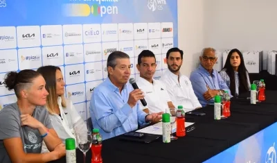Jhan Fontalvo, director del Barranquilla Open WTA 125, durante la presentación del torneo.