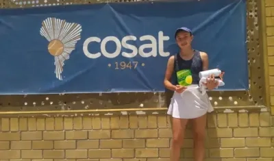 Valentina García, tenista boyacense, campeona en 16 años.  