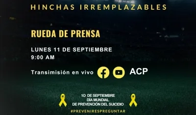 “Hinchas irremplazables” rueda de prensa.