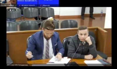 Jhonier Leal durante las audiencias de juicio oral. 