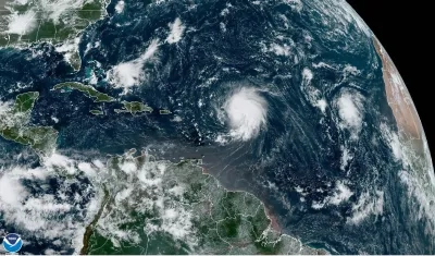 Aspecto del huracán desde el espacio. 