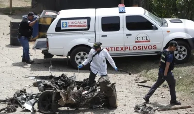 Lugar del ataque en Jamundí.