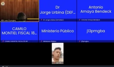 Audiencia de formulación de imputación contra el cantante Luis Rafael Costa Solano. 