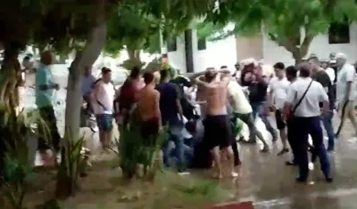 Presuntos delincuentes en el barrio Lucero. 