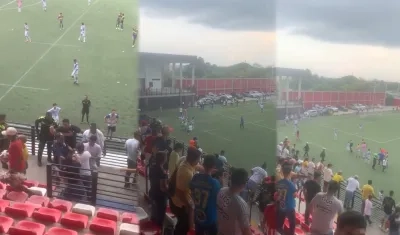 Batalla campal en el estadio Moderno.