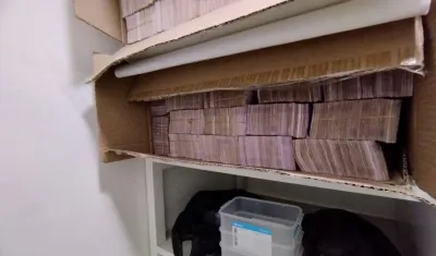 Cajas en las que se encontraba el dinero.