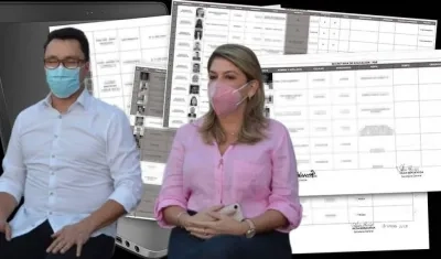 El Gobernador del Magdalena, Carlos Caicedo, y la Alcaldesa de Santa Marta, Virna Johnson.