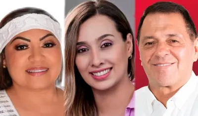 Oneida Pinto, Liliana Ramírez y Tulio Gómez.