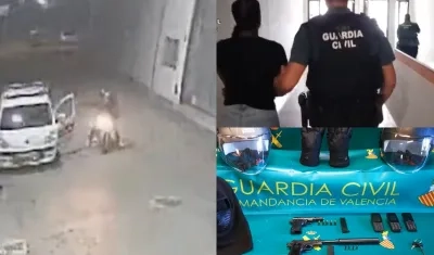 Momento del ataque sicarial y del operativo de captura.