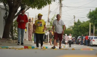 Pavimentación en el barrio Carlos Meisel.