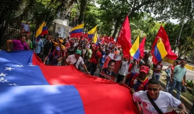 La marcha de los chavistas.