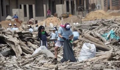 Limpieza en las playas del Atlántico.