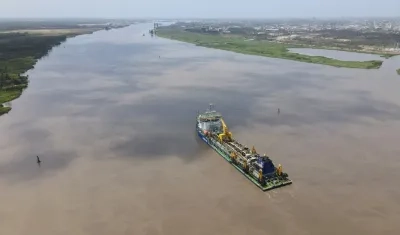 Canal de acceso al Puerto de Barranquilla.