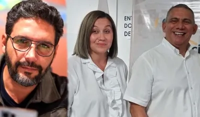 Agmeth Escaf, Verónica Patiño y Máximo Noriega.