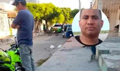 Lugar de los hechos y policía asesinado.