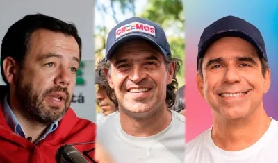 Carlos Fernando Galán, Federico "Fico" Gutiérrez y Alejandro Char