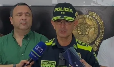 General Jorge Urquijo, Comandante de la Policía Metropolitana de Barranquilla.