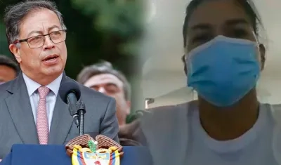 Gustavo Petro y Sandra Navarro.