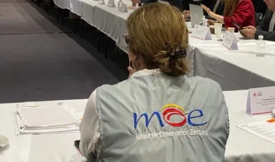 La MOE participando en la Comisión Nacional de Seguimiento Electoral.