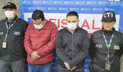 Los dos hombres que fueron asegurados por un juez de control de garantías. 