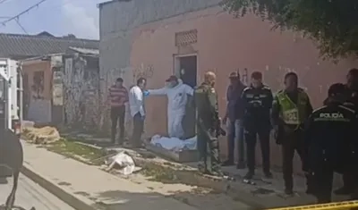 Lugar donde ocurrió el crimen y los heridos en el barrio Las Nieves.