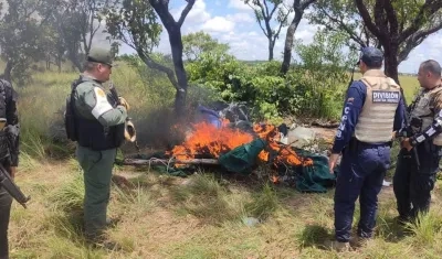 El campamento destruido.