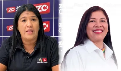 Las candidatas Yenis Orozco y Roquelina Blanco.
