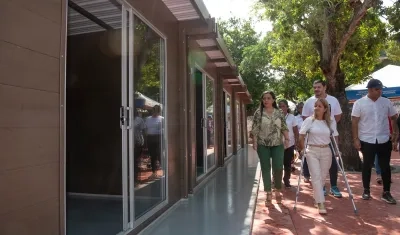 Los módulos entregados por la Gobernadora.