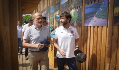 Rémy Rioux, director general de la Agencia Francesa de Desarrollo, y el Alcalde de Barranquilla Jaime Pumarejo.