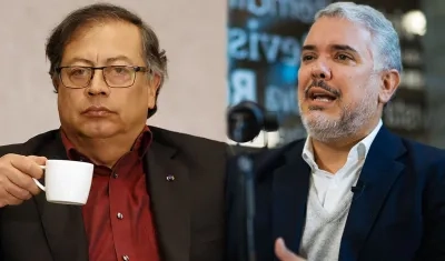 El Presidente Gustavo Petro y su antecesor, Iván Duque, en una imagen de archivo