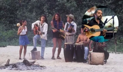 Teto Ocampo junto a Carlos Vives en la canción 'La tierra del olvido.'