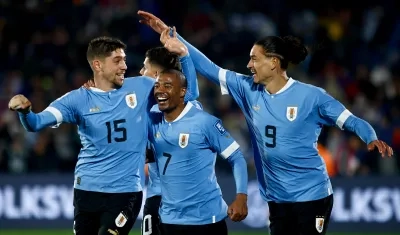 Federico Valverde, Nicolás De La Cruz y Darwin Núñez. 