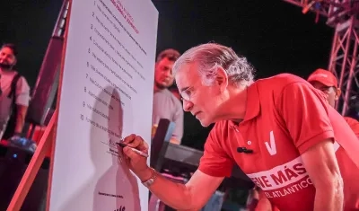 El candidato a la Gobernación del Atlántico, Eduardo Verano.