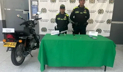 Elementos recuperados por la Policía Metropolitana.