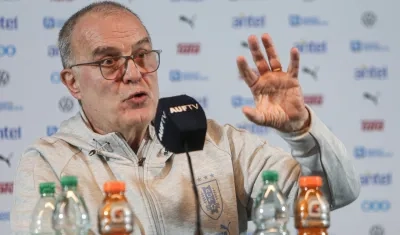 Marcelo Bielsa, entrenador de la selección uruguaya.