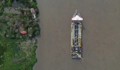 El canal de acceso al puerto de Barranquilla