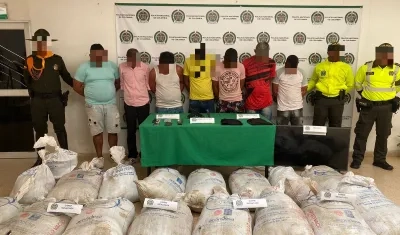 Capturados por la Policía Metropolitana de Barranquilla.