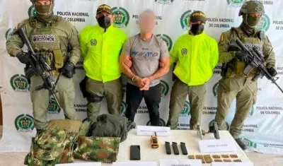Luis Felipe Romero Durán, alias ‘Milton’ o ‘Careloca’, capturado en Dibulla