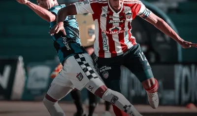 Gabriel Fuentes marcó el gol del empate transitorio para Junior. 