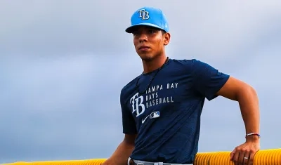 Luis Patiño siendo jugador de los Rays de Tampa Bay.